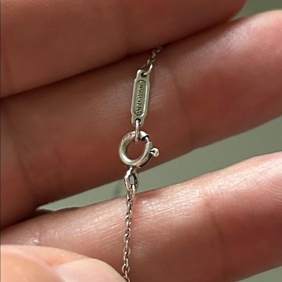 ‼️SOLD‼️Tiffany & Co. Silver and Blue Heart Necklace - Picture 3 of 4